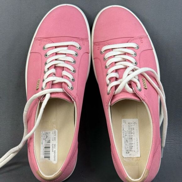 ECCO Soft 7 Women's Nubuck pink Sneaker shoes size 10 - Picture 7 of 9